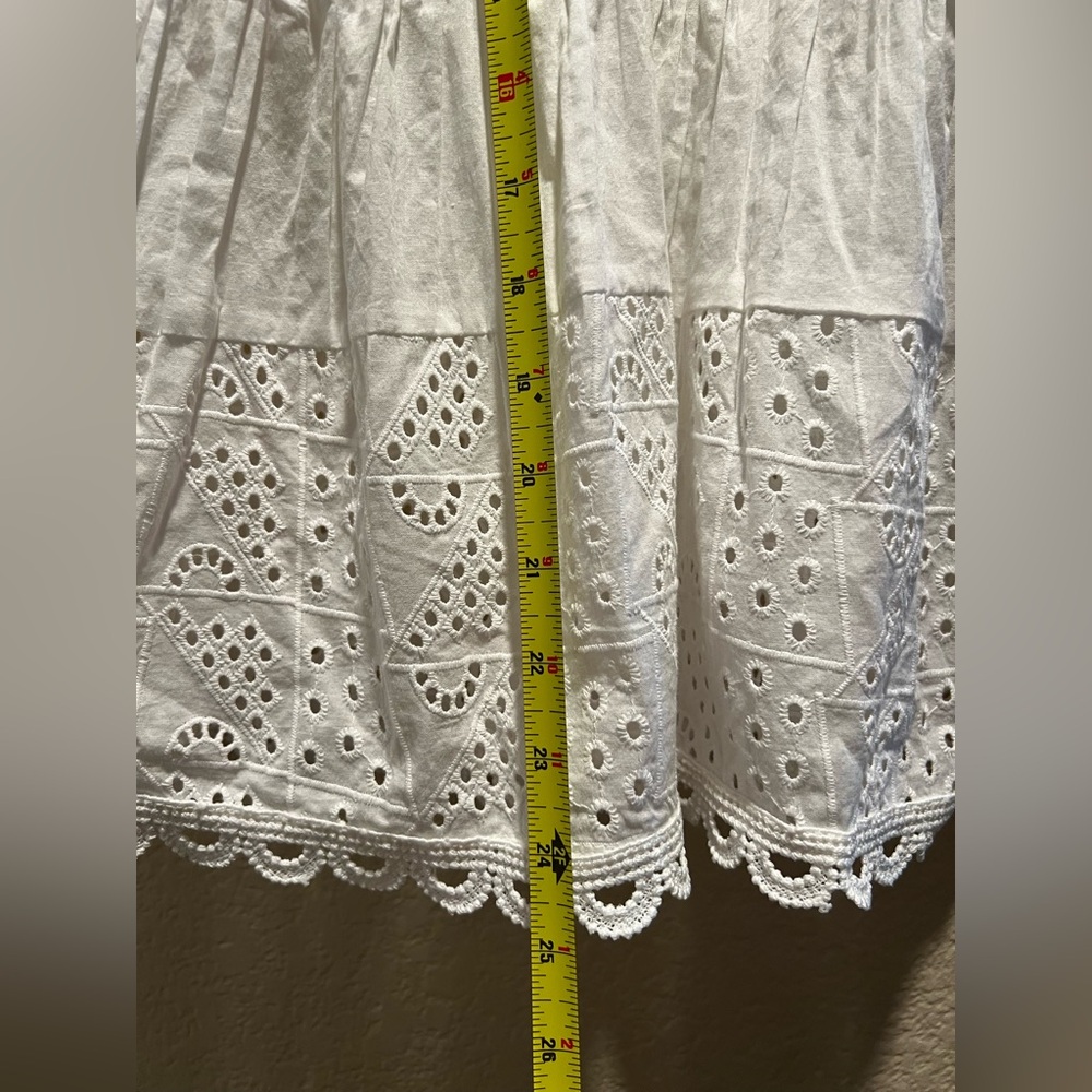 Anthropologie Forever That Girl Flutter-Sleeve Eyelet Embroidery Tunic Top NWT - Picture 12 of 12